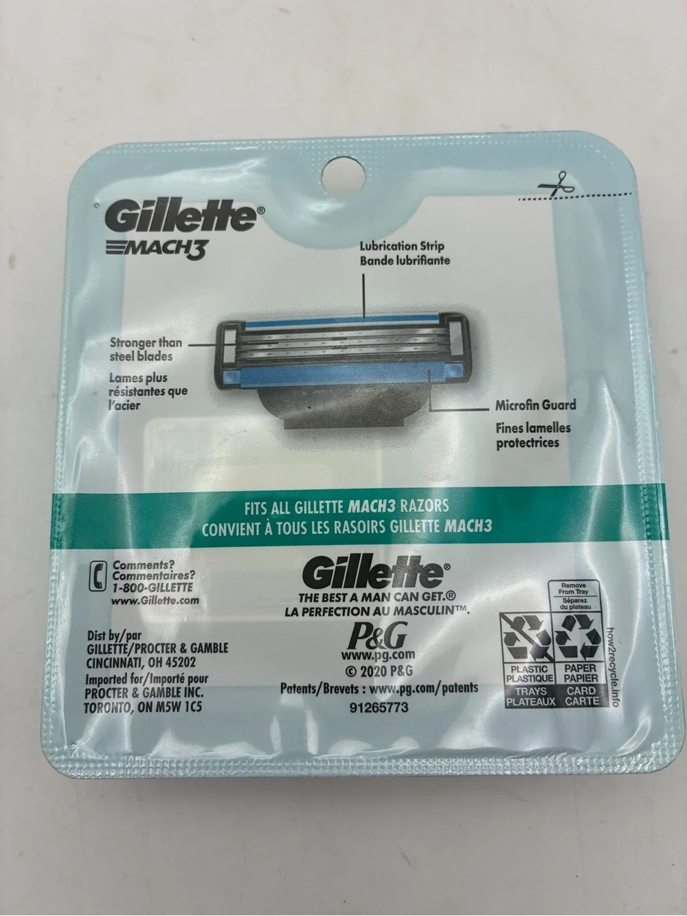 Gillette Mach3 Razor Blade Refills 8 Cartridges Sealed New Old Stock 2020 P&G
